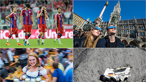 Was waren im Jahr 2015 die Top-Stories auf az-muenchen.de? - Die Germanwings-Katastrophe bewegte ein ganzes Land, der FC Bayern musste sich mit dem Meistertitel zufrieden geben, die Sonnenfinsternis wurde zum mystischen Public Viewing, auch in Zeiten der Flüchtlingskrise feierte München das Oktoberfest - ein emotionaler Überblick in Bildern.