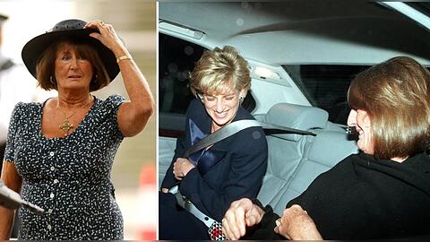 Annabel Goldsmith begleitete Prinzessin Diana (Mitte) über viele Jahre hinweg.