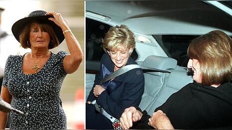 Annabel Goldsmith begleitete Prinzessin Diana (Mitte) über viele Jahre hinweg.