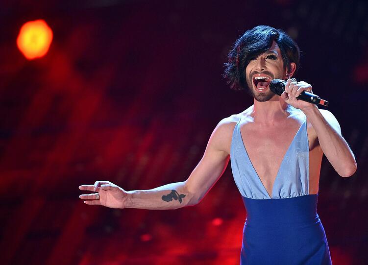 Conchita Wurst beim Musikwettbewerb von Sanremo