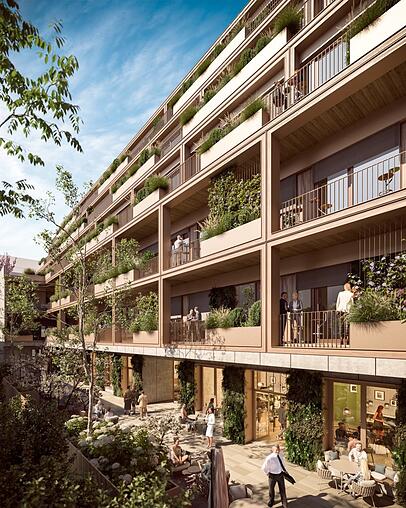 "Wohnliche Atmosphäre": Jedes Büro-Stockwerk im Hinterhaus-Neubau soll Balkone bekommen. "Wohnliche Atmosphäre": Jedes Büro-Stockwerk im Hinterhaus-Neubau soll Balkone bekommen.