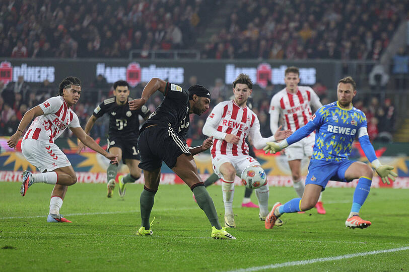 Serge Gnabry traf gegen K&ouml;ln mit einer ganz besonderen Schusstechnik.