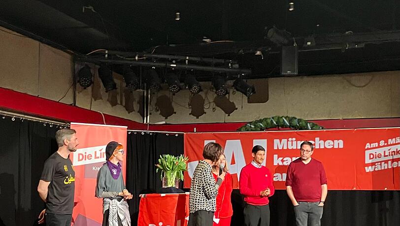 Wahlparty der Linken im Werksviertel.