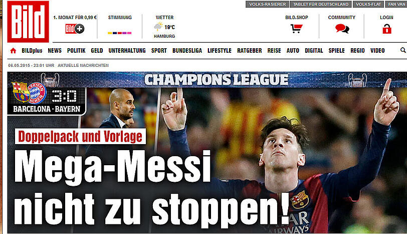 Die internationalen Pressestimmen 3:0-Niederlage gegen Barca.
