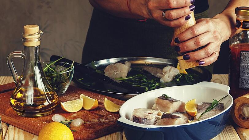 Frisches Gemüse und Fisch sind wichtige Bestandteile der Atlantic Diet.