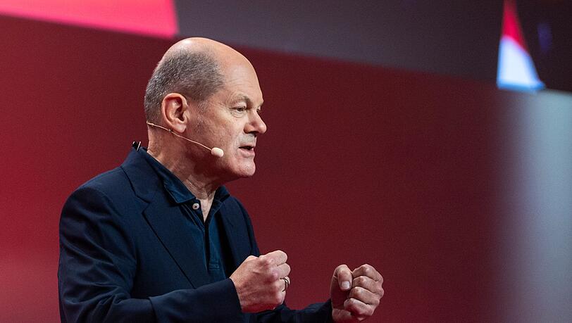 Olaf Scholz spricht beim SPD-Debattenkonvent.