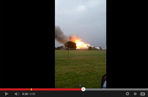 Ein Screenshot von dem spektakulärem Video aus Texas.