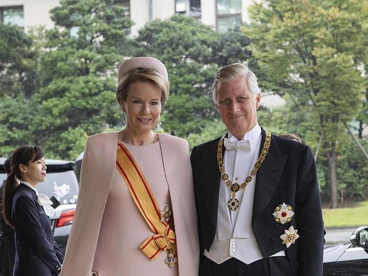 Aus Belgien angereist: König Philippe und Königin Mathilde .