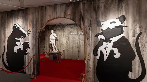 Hereinspaziert ins "House of Banksy" im ehemaligen Kaufhof am Stachus.