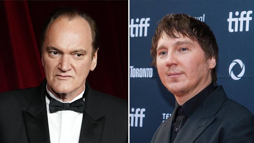 Quentin Tarantino (l.) findet keine schönen Worte über Schauspieler Paul Dano.