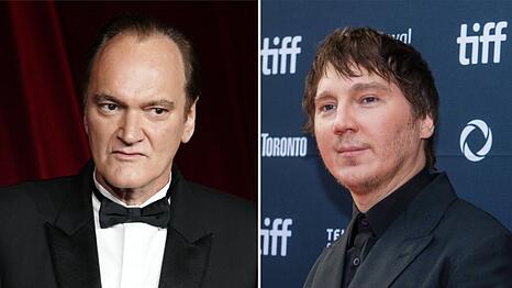 Quentin Tarantino (l.) findet keine schönen Worte über Schauspieler Paul Dano.