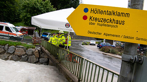 Die Höllentalklamm: Hier wird noch immer ein Mann vermisst