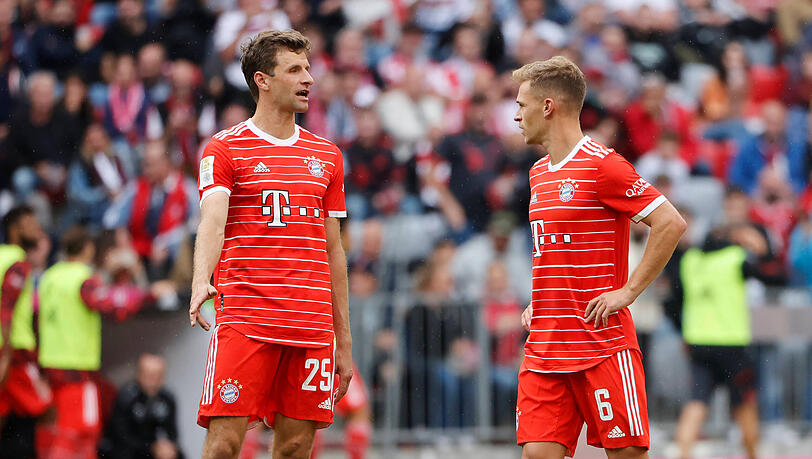 Thomas Müller (li.) und Joshua Kimmich konnten sich freitesten.