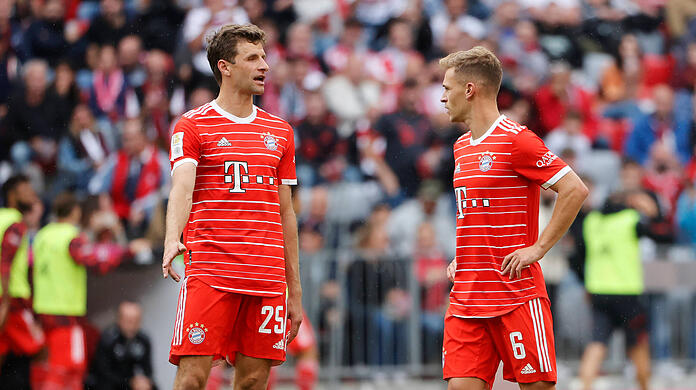 Thomas Müller (li.) und Joshua Kimmich konnten sich freitesten.