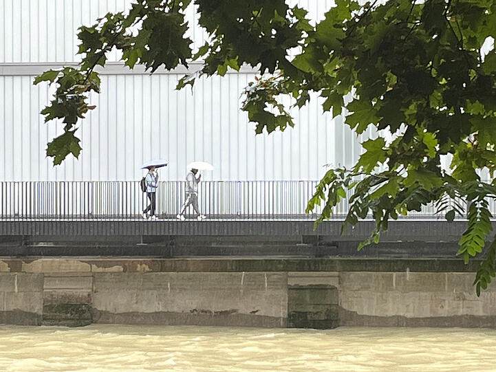 Die Isar am Deutschen Museum.