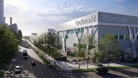 Zwei Stockwerke hoch und über 400 Meter lang soll die neue Großmarkthalle werden.