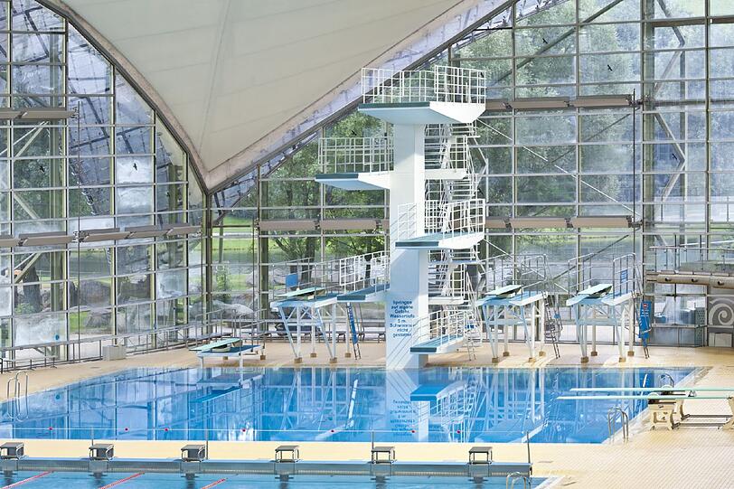 Wird komplett saniert: das altehrwürdige Olympiabad. 	Foto: SWM