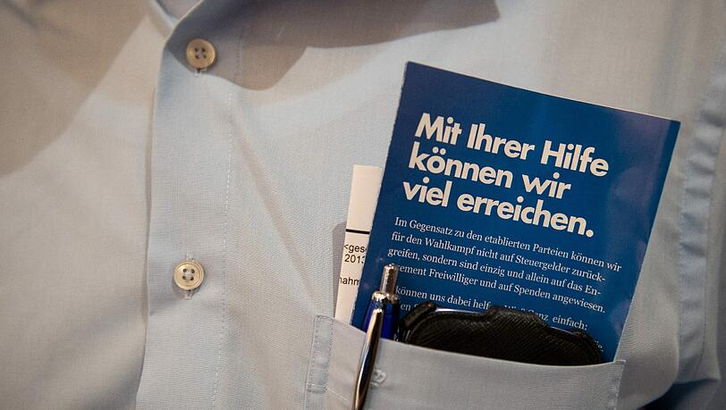 Ein Flyer der Afd. Ein Flyer der Afd.