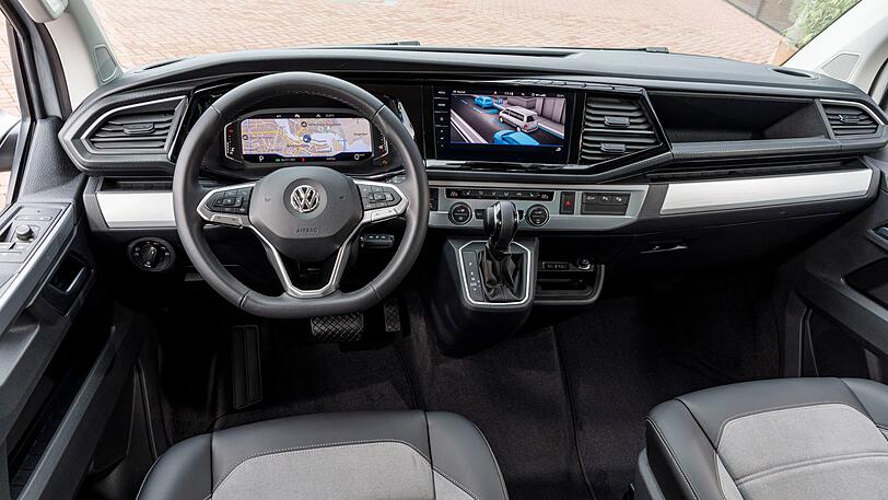 Ganz neu: Die Armaturen mit volldigitalem Cockpit im T6.1.