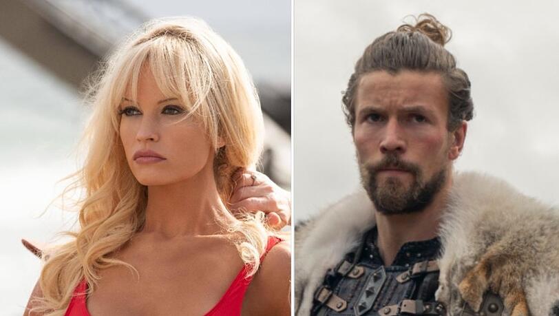 Badenixe vs. Wikinger: Lily James in "Pam & Tommy" und Leo Suter in "Vikings: Valhalla".