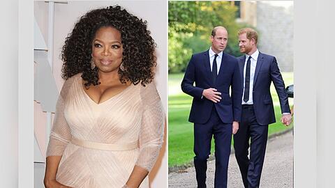 Oprah Winfrey (l.) äußert sich zur möglichen Aussöhnung von William und Harry.