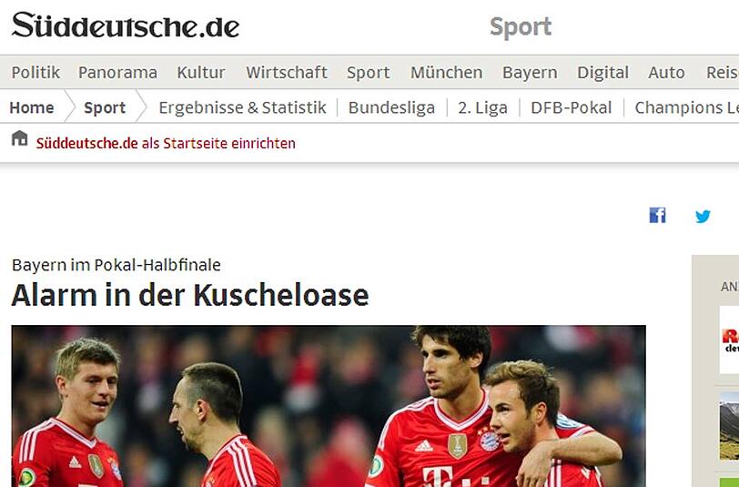 Die Kollegen von süddeutsche.de: "Alarm in der Kuscheloase"
