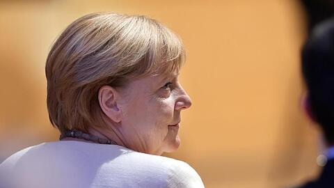 Bundeskanzlerin Angela Merkel nimmt am Festakt zum Tag der Deutschen Einheit in der Händel-Halle teil.