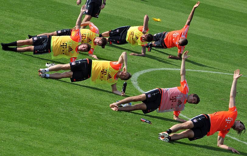 Der FC Bayern am dritten Trainingstag in Doha.