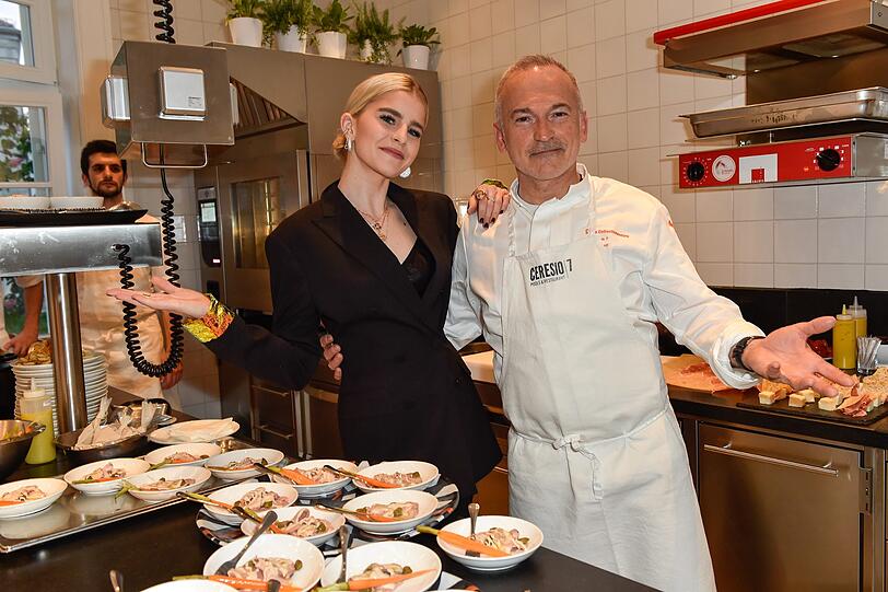 Caro Daur mit Starkoch Elio Sironi