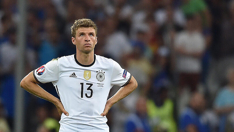Blieb bei der EM in Frankreich sehr unauffällig: Bayern-Stürmer Thomas Müller. Blieb bei der EM in Frankreich sehr unauffällig: Bayern-Stürmer Thomas Müller.
