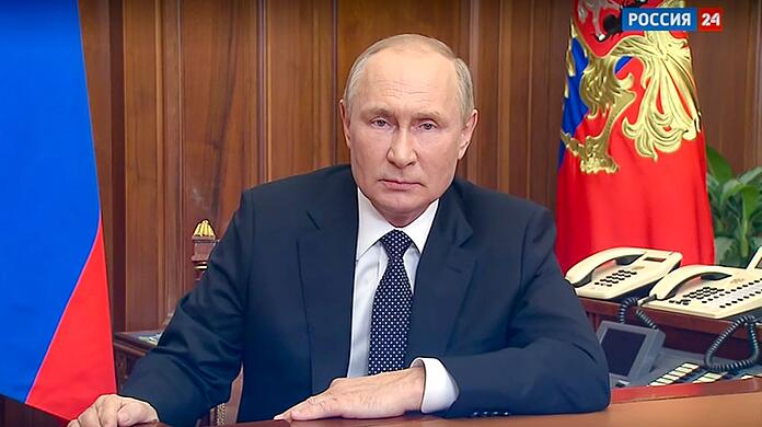 Russlands Präsident Putin will die Annexion mehrerer ukrainischer Gebiete am Freitag offiziell machen.