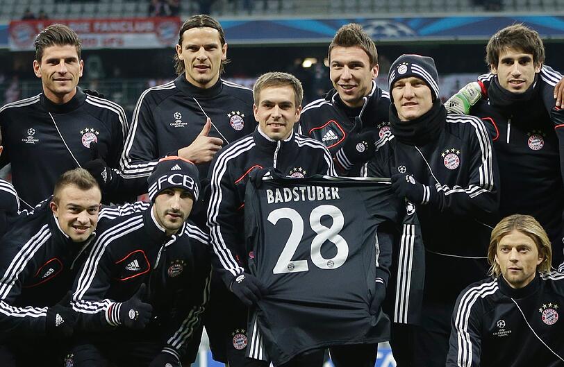 Vor dem Spiel gegen Borisov richteten die Bayernspieler ihre Genesungswünsche an Holger Badstuber.