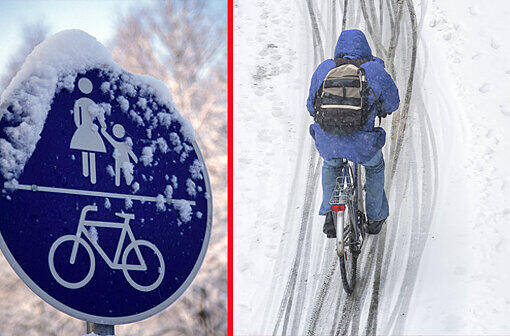 Der Fahrradweg ist zugeschneit. Innerhalb kürzester Zeit wird er für Radler zur gefährlichen Rutschpartie. Das muss nicht sein - findet auch die Stadt München.
