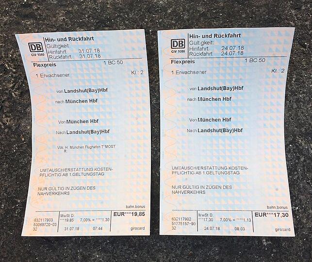 Selbe Strecke, plötzlich teurer: Da kann doch etwas nicht so ganz stimmen, dachte sich eine Landshuterin, als sie auf den Fahrpreis schaute.