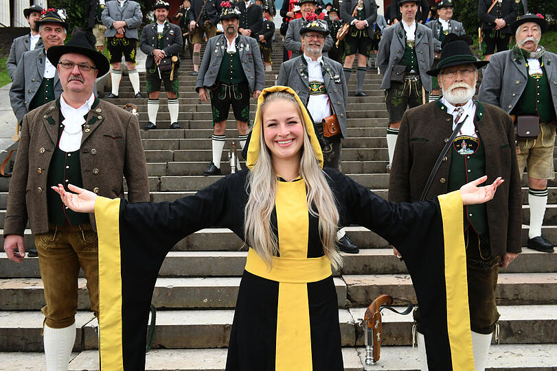 Für sie war es die letzte Wiesn in offizieller Funktion: Das Münchner Kindl Viktoria Ostler.