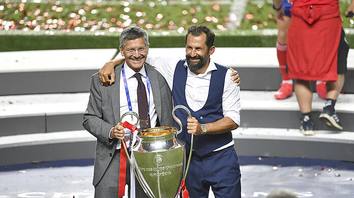 Präsident Herbert Hainer und Sportvorstand Hasan Salihamidzic.