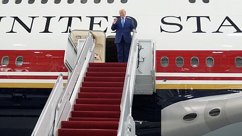 Ist besonders stolz auf seinen geschenkten Jumbojet: US-Pr&auml;sident Trump.