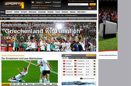 Und auch Sport1 dreht die Griechenland-Partie vor.