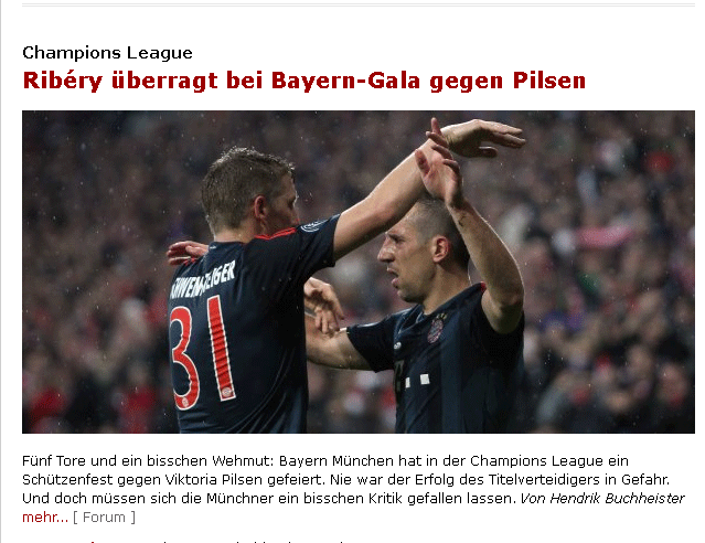 Auch für Spiegel-online ist Ribery der Man of the Match.