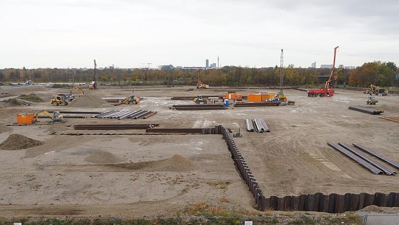 Der Blick über den zukünftigen Campus in Riem.