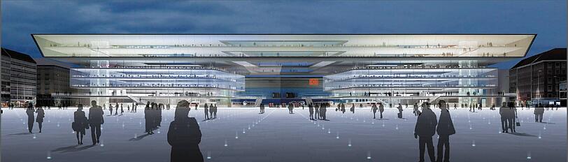Der neue Hauptbahnhof - ein Entwurf von 2006.