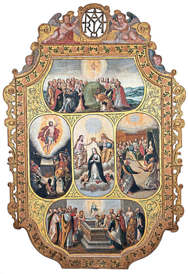 Vorderseite des Prozessionsbildes. Vorderseite des Prozessionsbildes.
