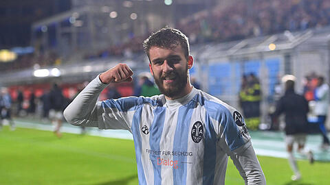 Traf traumhaft f&uuml;r den TSV 1860 zum 2:1 gegen Bayreuth: Eric Uhlmann.