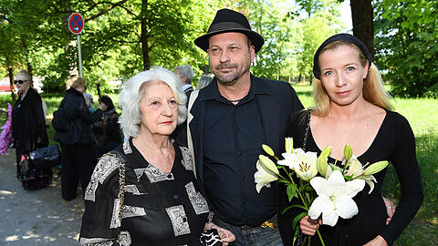 Michel Guillaume mit Mutter Federica und Frau Georgia.
