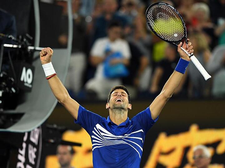 Novak Djokovic hat in Melbourne das Finale erreicht.