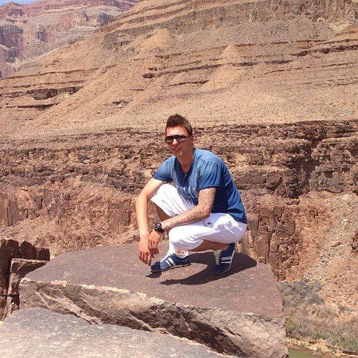Mario Mandzukic posted ein Foto von sich im Grand Canyon bei Facebook.