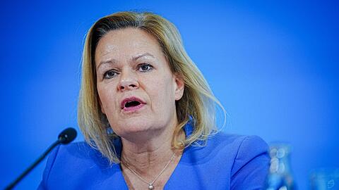 Bundesinnenministerin Nancy Faeser (SPD).