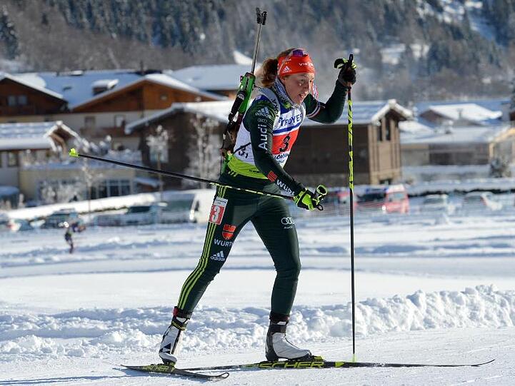 Zurück in der Loipe: Biathletin Laura Dahlmeier.