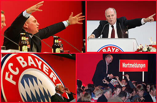 Am Donnerstagabend findet im Audi Dome die Jahreshauptversammlung der Bayern statt. Im MIttelpunkt stehen die Präsidiumswahl und die wirtschaftliche Bilanz des vergangenen Geschäftsjahres. Wir haben mal in Bildern auf die Bayern-Gipfel der vergangenen Jahre zurückgeschaut - vom Hoeneß-Ausraster über die Schweinsteiger-Pfiffe bis hin zum "Danke-Gedicht": Viel Spaß mit der Bilderstrecke.