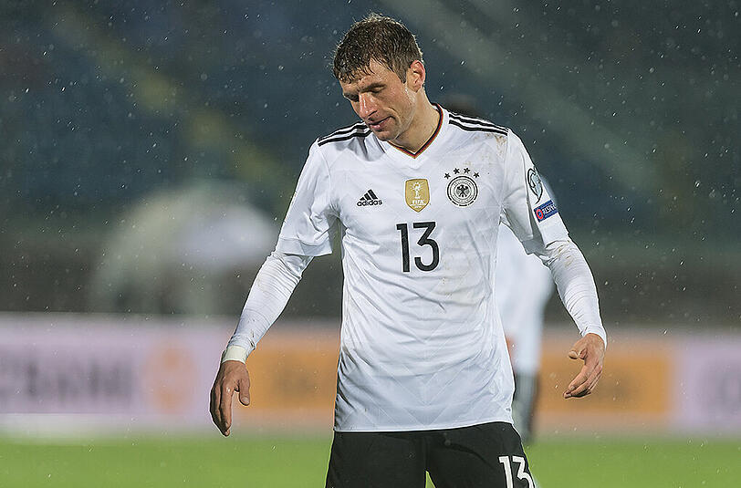 Auch gegen San Marino blieb Bayern-Stürmer Thomas Müller ohne Tor.